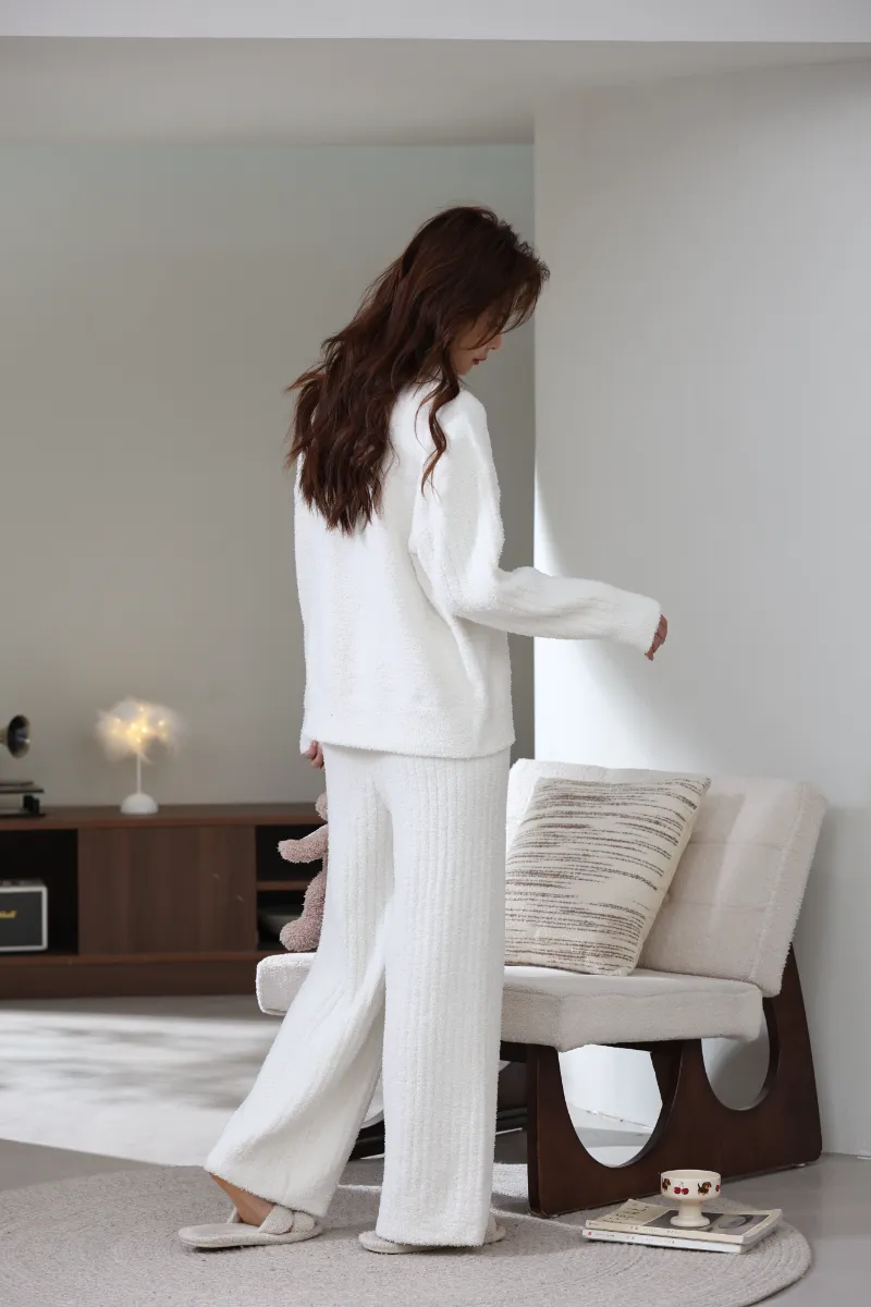 女性用ソフトフリースホームウェアスーツ