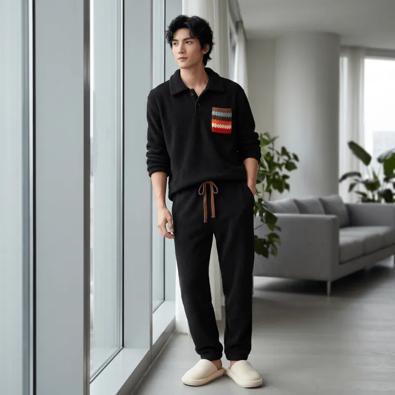 男性用フリースパジャマ